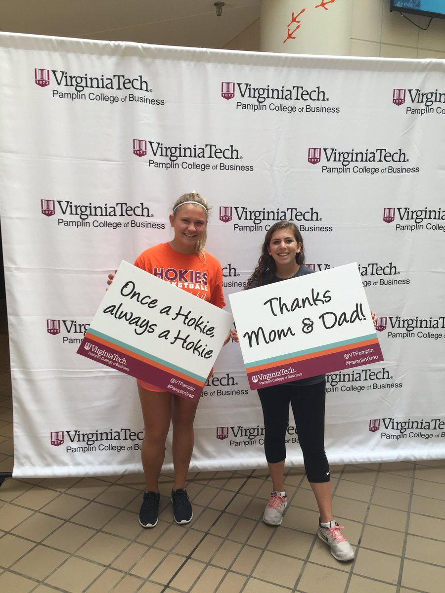 VTPamplin's tweet photo. Students: join us in the atrium and celebrate your time in Pamplin! #PamplinGrad #Hokies https://t.co/7zkFT0aAGO
