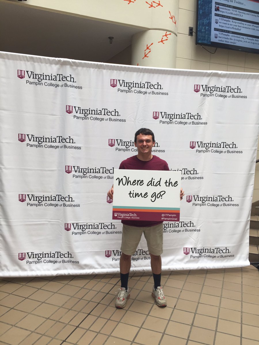 VTPamplin's tweet photo. Students: join us in the atrium and celebrate your time in Pamplin! #PamplinGrad #Hokies https://t.co/7zkFT0aAGO