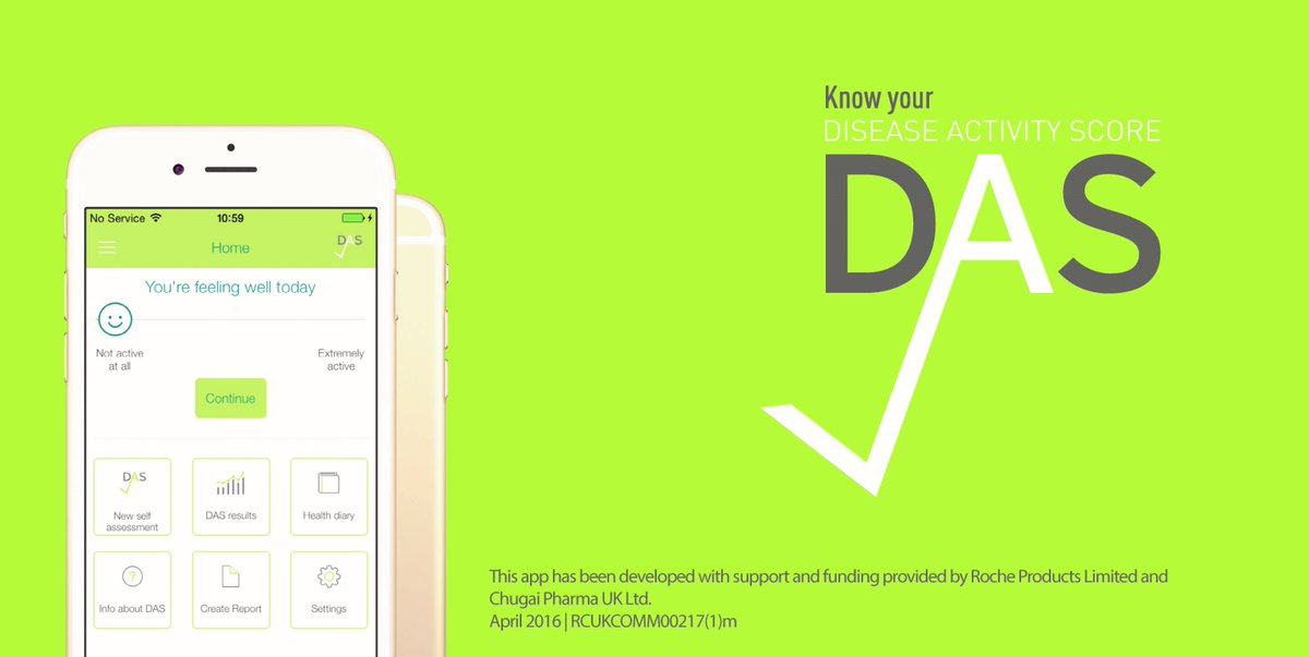 NRAS_UK's tweet image. We are launching a new app for people with rheumatoid arthritis (RA) across UK! It&apos;s called Know your DAS #Rheum2016