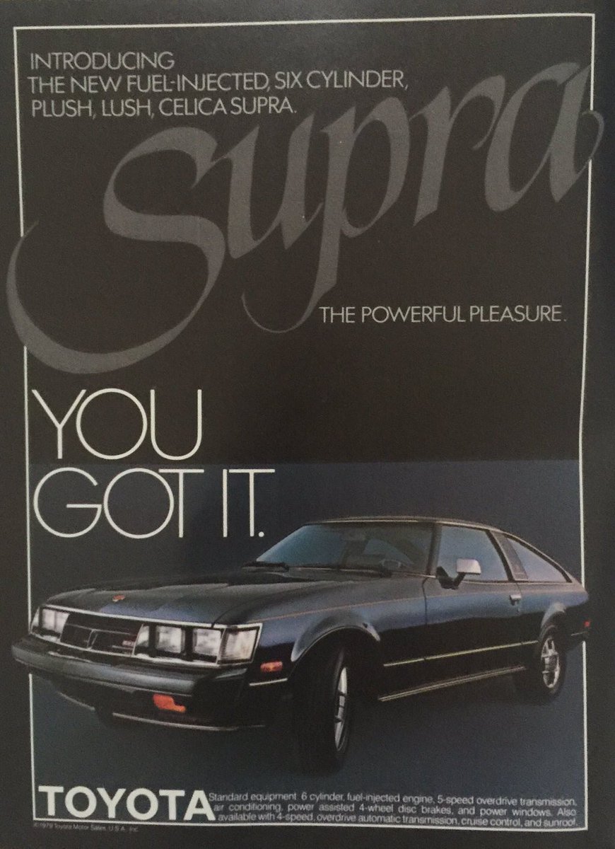 adiljop's tweet photo. إعلان قديم لسيارة #سوبرا #تويوتا
#MyJunkDrawerHas these old Toyota Supra ads TOYOTA
#Toyota #Celica #Supra https://t.co/mqNP4vw04x