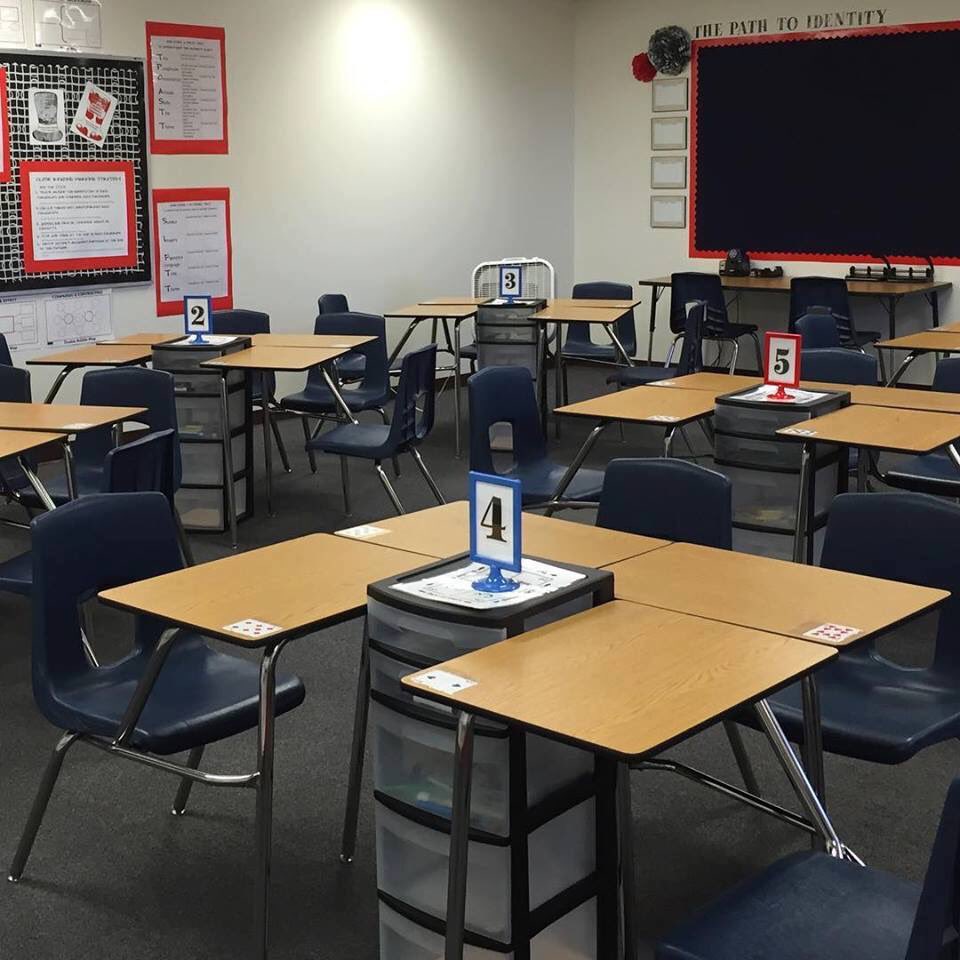 amyywebb7's tweet photo. Awesome classroom table set up, less roaming around the room aimlessly. #ACUedu_p https://t.co/rSZv3CDUwG