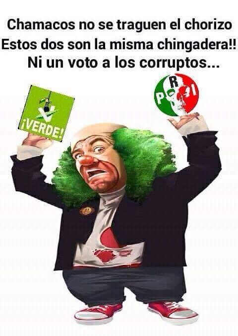Y hay quien se los cree. Ni un voto al PRIANRDVERDE, son los mismos, pero más gandallas...