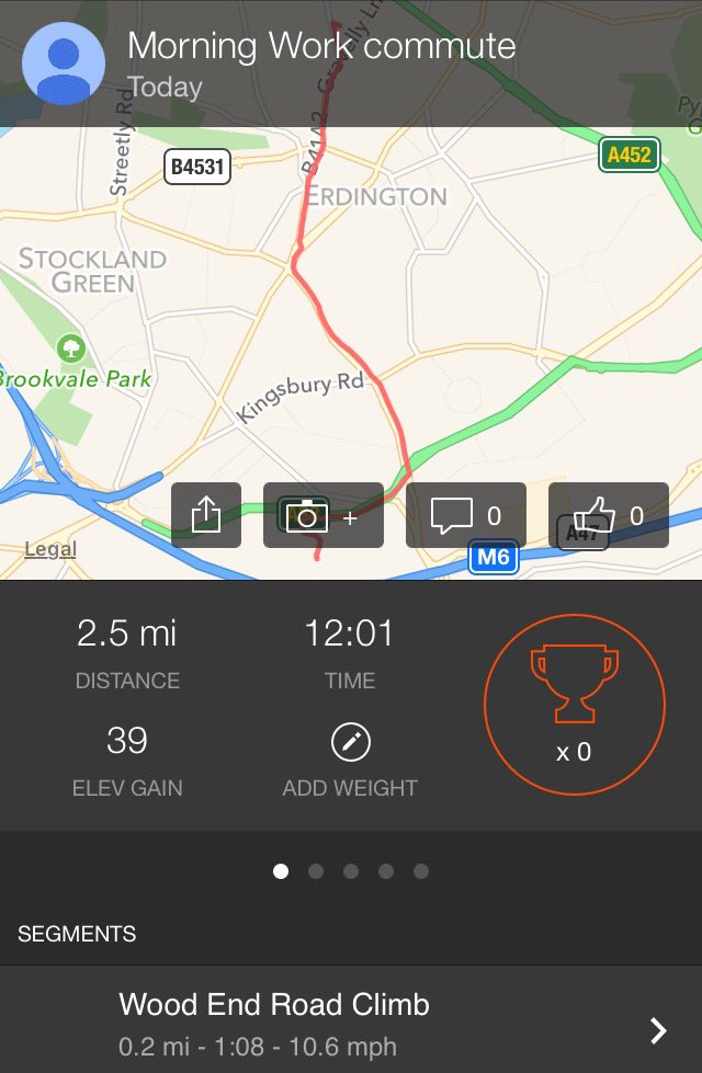 bhm2ldn's tweet photo. First morning commute to work recorded on strava! Love this app will be recording every ride from now on #strava https://t.co/5ViKGLUJm8