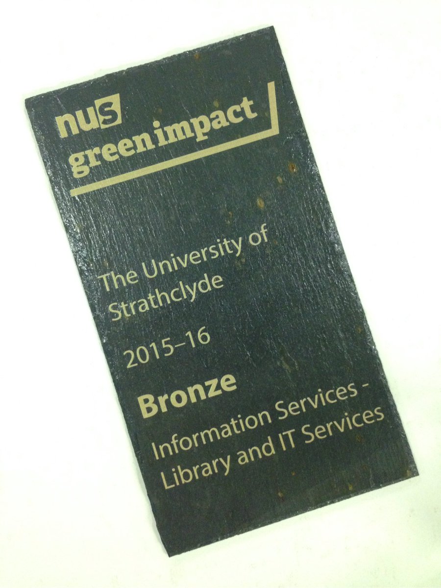UniStrathLibIT's tweet photo. We're officially a #GreenUniLibrary! https://t.co/qesumMt0bm