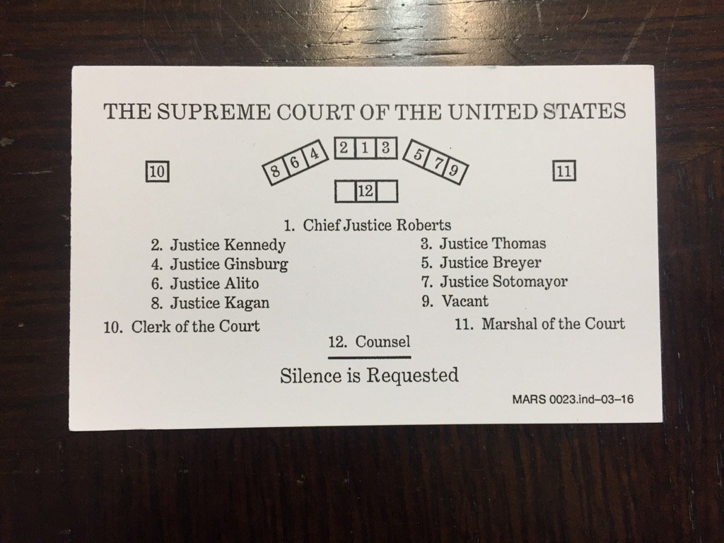 Supreme Court Seating Chart