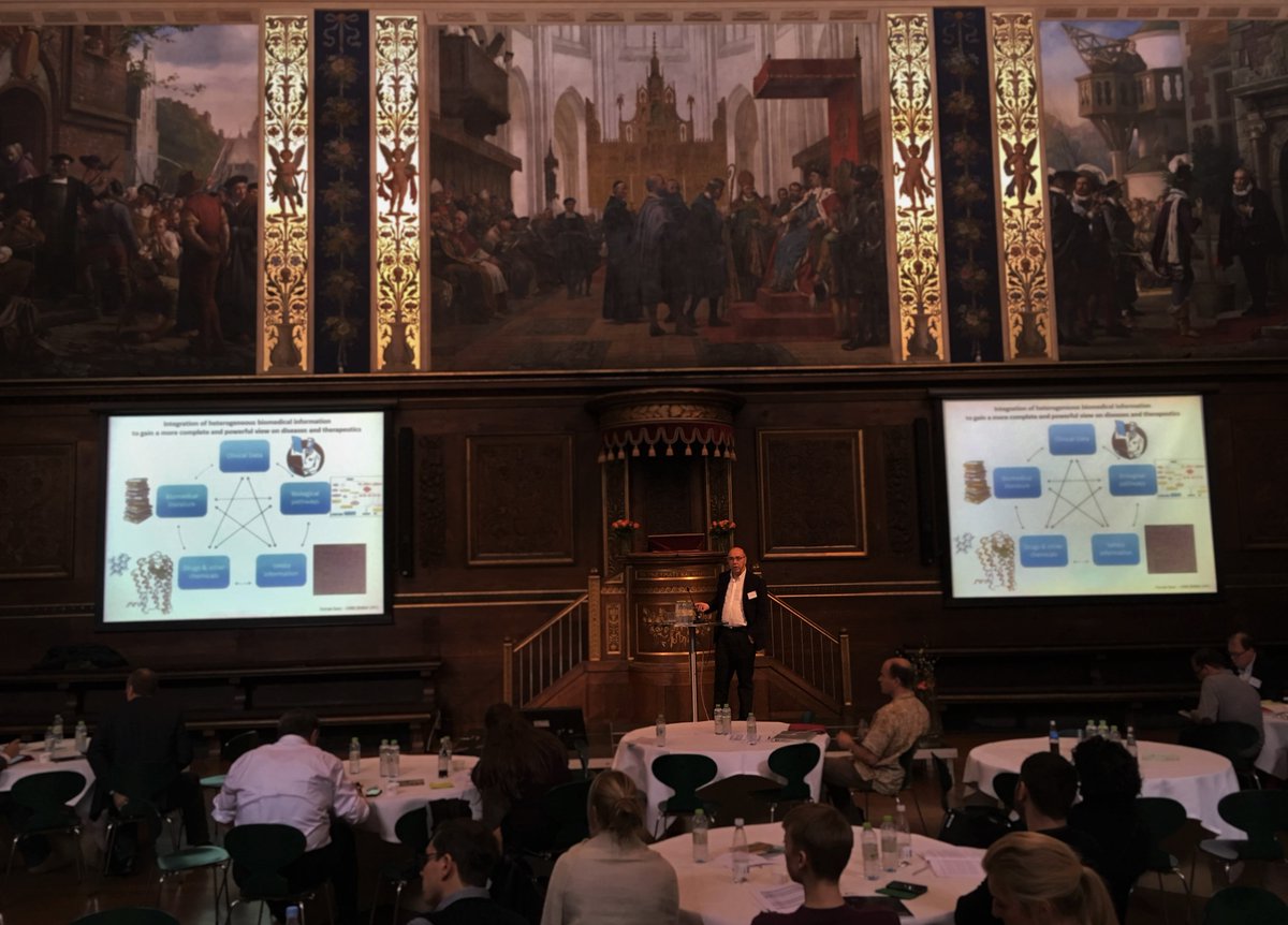 SynapseManagers's tweet photo. #ECTB2016 Ferran Sanz, Coord of @EU_H2020 #MedBioinformatics, talks of integrative analyses of Biomedical #BigData https://t.co/m5DGWmYD4u