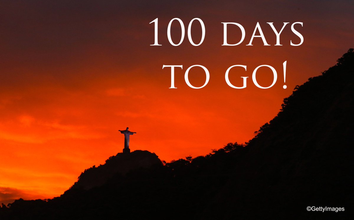 Olympics's tweet photo. In 100 days, Rio will rock. 🔆❤🎸🎆@Rio2016_en #100daystogo #roadtorio https://t.co/KFyWzjLkiF