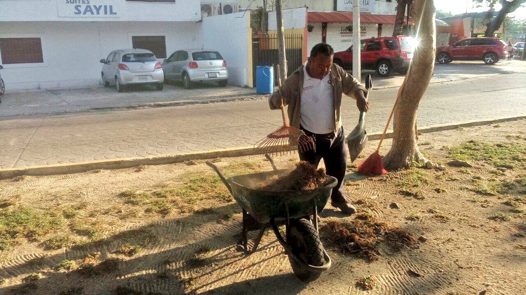 EmmanuelZetina's tweet photo. Se realiza la limpieza de camellones y banquetas de #AvSayil #MejoresEspaciosPúblicos @PaulCarrillo2 @AytoCancun https://t.co/2tSHvKWA7k