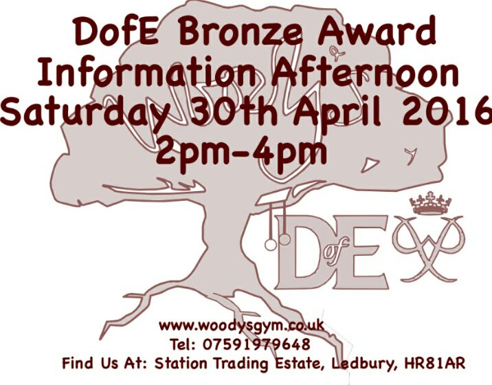 woodysgym's tweet photo. DofE Bronze Award info afternoon.This Saturday 30th April at 2pm.#DofE #hereford #InvestinYouth #maybecake https://t.co/KbqW8zkntK