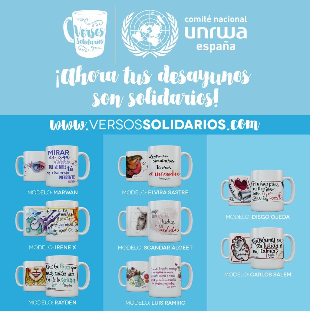 luisramiromusic's tweet photo. Nace https://t.co/PzZ4HXLPKb para ayudar a los refugiados palestinos. Tazas con poesía.
@UNRWA_spain https://t.co/gAiYKCidA1