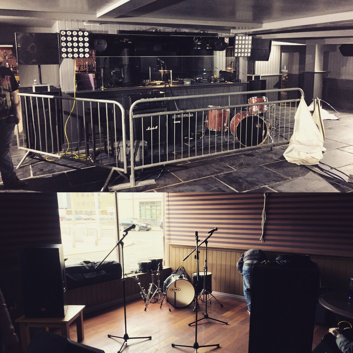 Setting up for RED VS BLUE tonight 10pm - 3am <a href="/figmennt/">Figmennt</a> <a href="/KIDDBAND/">KIDD</a> <a href="/catalyseband/">Catalyse</a> <a href="/davidmacnab_/">david</a>