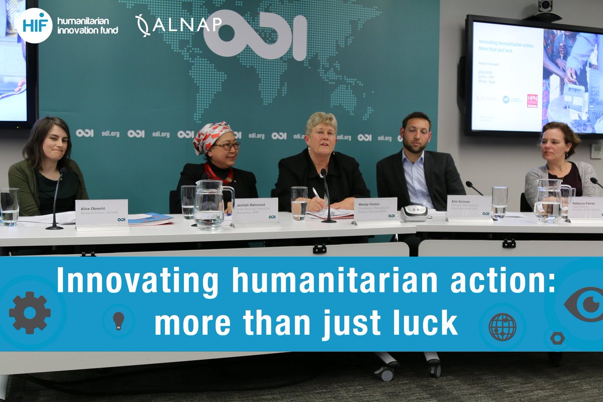 ALNAP's tweet photo. Did you miss the launch of our #innovateaid report w @The_HIF ? Catch up now! https://t.co/dZ80i8yDDK https://t.co/EYWDBchHos