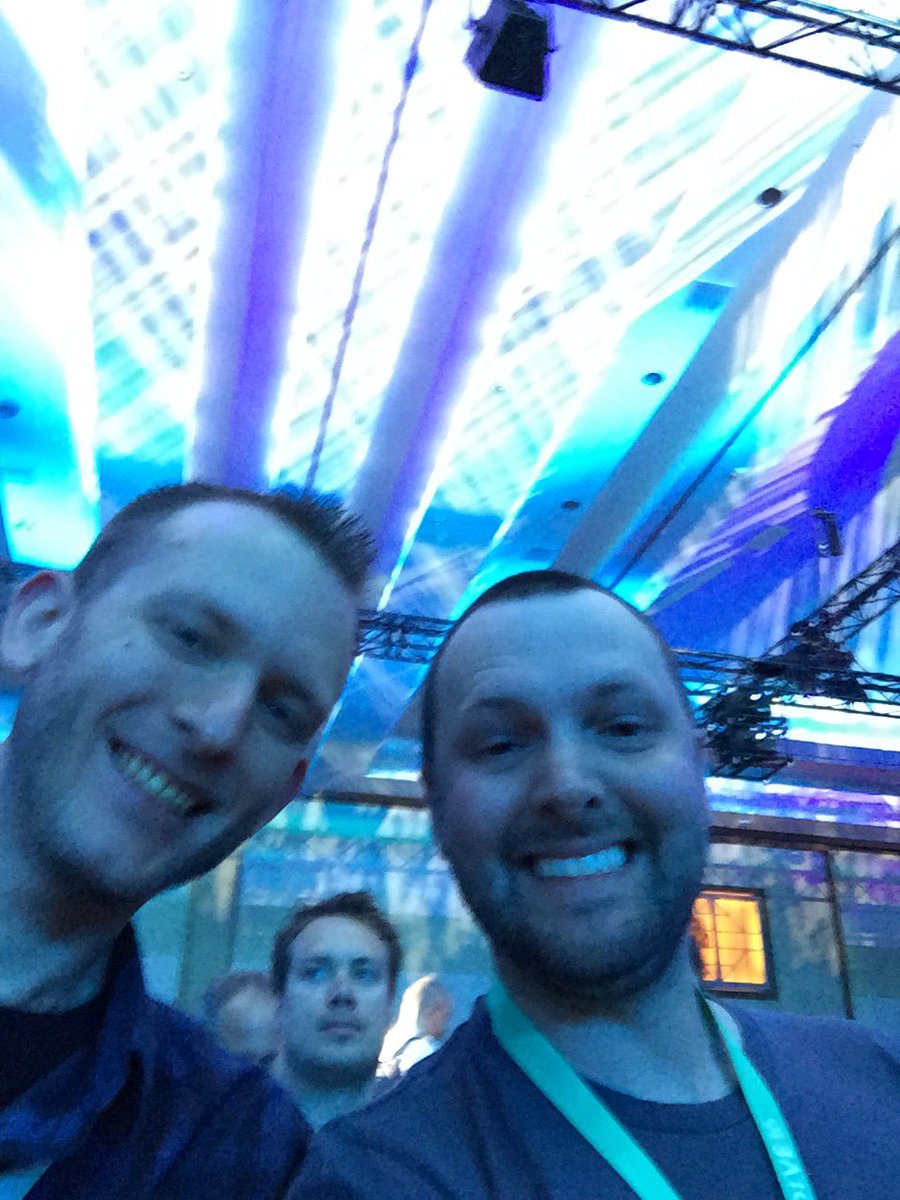 davidsonblake86's tweet photo. Getting ready for the #XamarinEvolve  keynote with @gshackles https://t.co/ZK0AuSFYFf