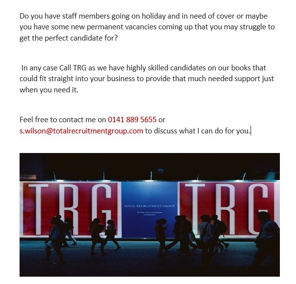 Steven_Wilson__'s tweet photo. If you have any temp or perm vacancies you need filled quickly then get in touch with @TotalRecGroup 

#jobs https://t.co/r9oOgXFd7W