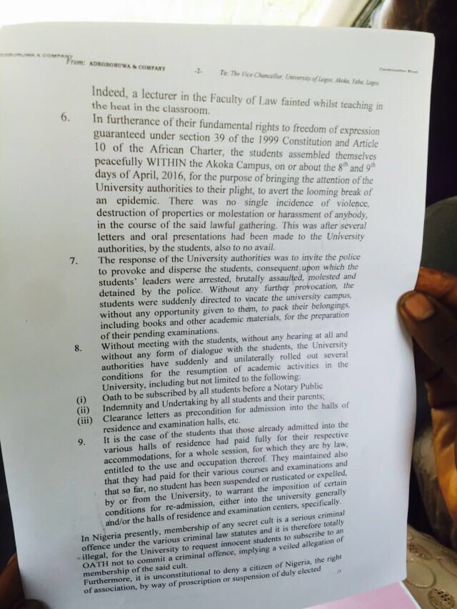 segun_olawoye's tweet photo. Flash: Ebun Olu-Adegboruwa writes UNILAG VC, condemns suspension of Union, absorption/indemnity oaths #RestoreULSU https://t.co/AiG3qucLKX