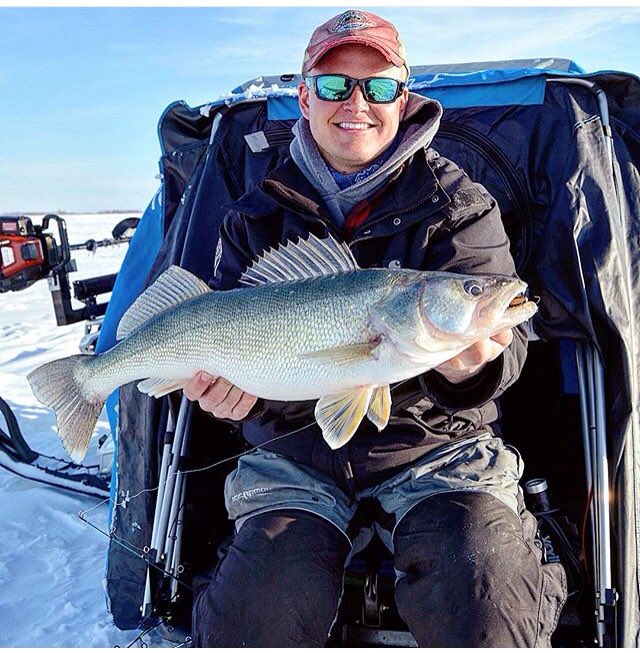 Matt up on Lake Winnipeg slayin the walleyes this last winter