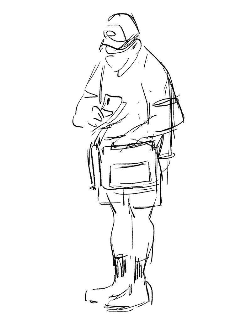 gamedesigners's tweet photo. Terence Ng Tat Mew: #characterdesign #sketch #rough #superrough #WIP #mailman #postman… https://t.co/8CRkTMILlb https://t.co/8752BCfPCo