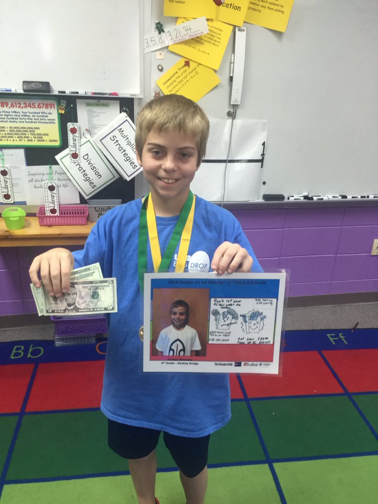 kjared87's tweet photo. Congrats to Connor Simmons 3rd place Decatur Daily Ad contest! #hartsellexl @sushay82 @Othell https://t.co/5hk3YhxYqT