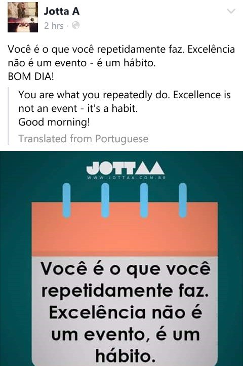 AnxietyISaSIN's tweet photo. Voce é o que voce repetidamente faz. You are what you repeatedly do. Excellence is not an event -its a habit #TRSYIS https://t.co/wjtLQOMf96