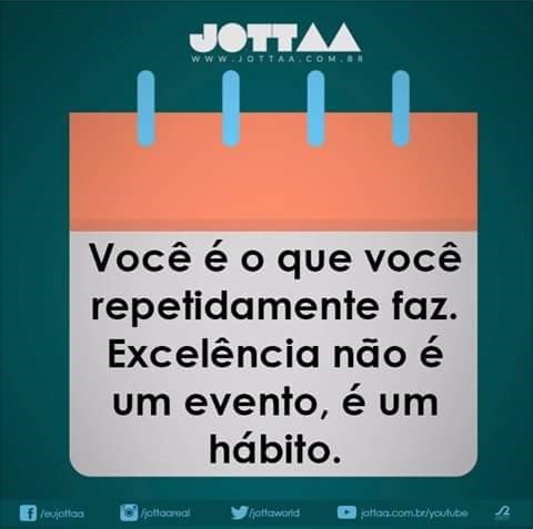 AnxietyISaSIN's tweet photo. Voce é o que voce repetidamente faz. You are what you repeatedly do. Excellence is not an event -its a habit #TRSYIS https://t.co/wjtLQOMf96