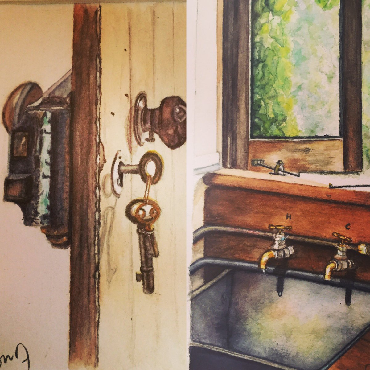 andreayrafa2004's tweet photo. Sigo pintando puertas y ventanas...#acuarelas #artclasses #watercolor #paintingisfun https://t.co/M562pVyllF