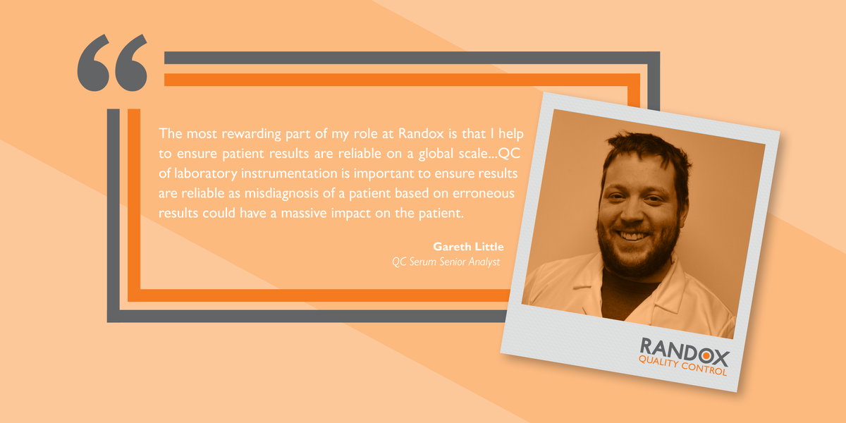 RandoxClinical's tweet photo. Introducing our QC Serum Senior Analyst, Gareth. Thank you for your dedication to Randox! #LabWeek @ASCLS #Lab4Life https://t.co/YlNNicjTeJ