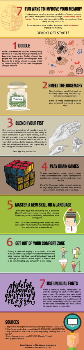 elearnindustry's tweet photo. Fun Ways To Improve Your Memory Infographic https://t.co/IcuYp3galP #OtherInfographics https://t.co/TYj5VKWQJT