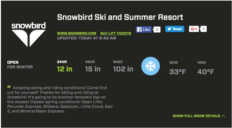 OnTheSnow's tweet photo. MT @SkiUtah: Only in Utah. #MonsterDumps in late April @Snowbird We're closing the office :) https://t.co/Mon6jjrTM8 https://t.co/D8VPWIMibC