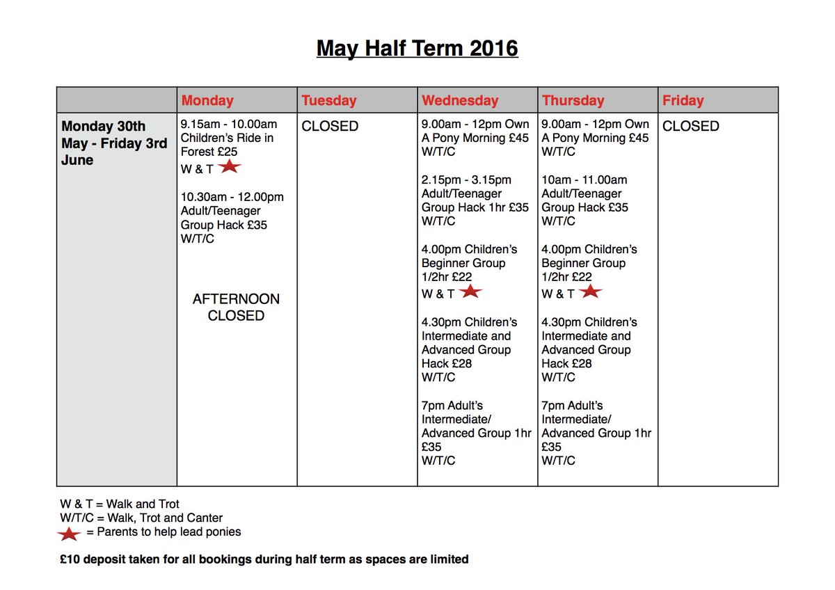 WoodredonEC's tweet photo. May Half Term schedule available now!
Please call on 01992 714 312 or email ride@woodredon.co.uk to book your place https://t.co/9TcElyhlmy