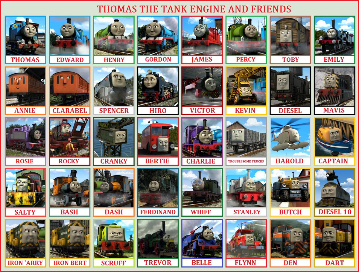 list of all thomas and friends characters