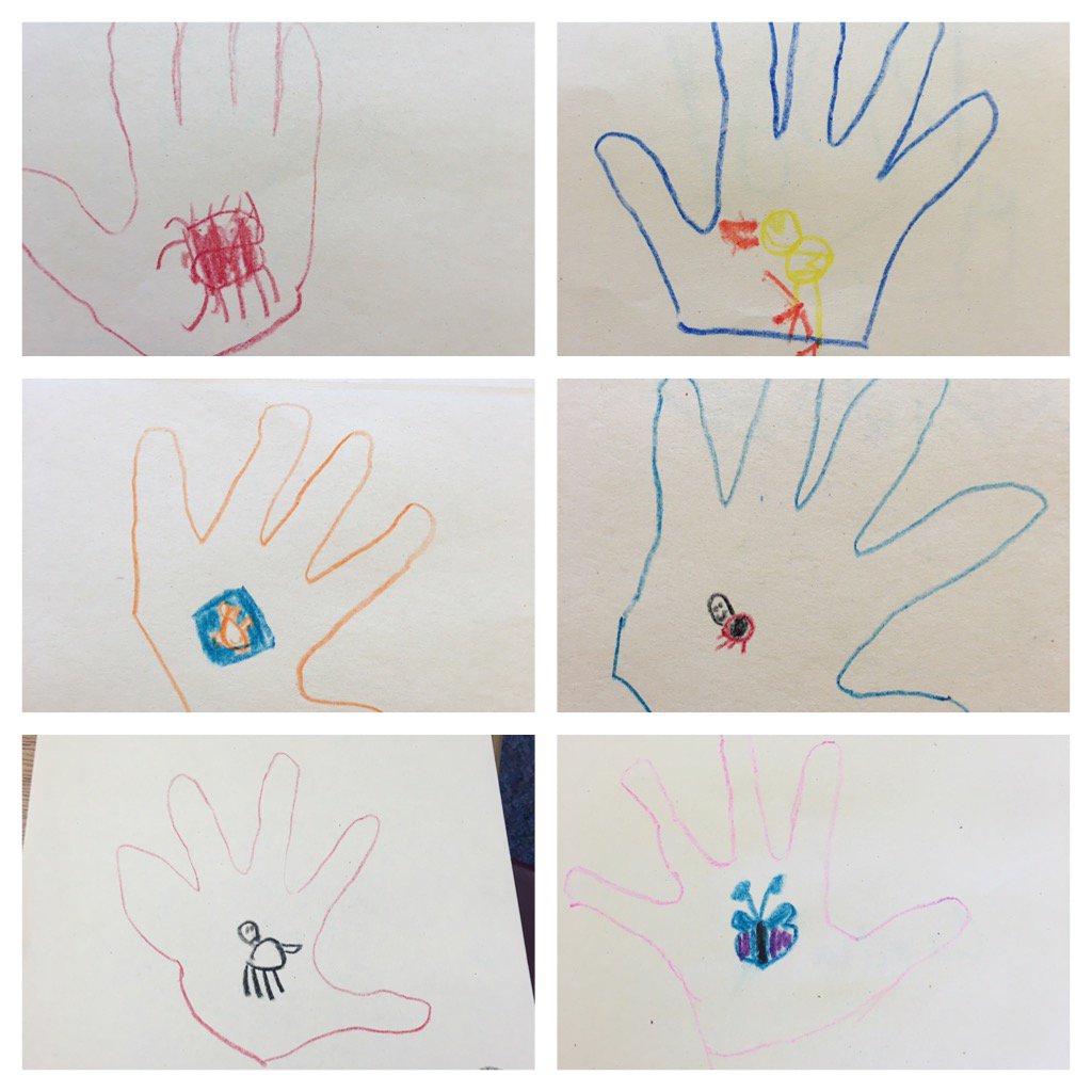 alliereadsbooks's tweet photo. 1st grade. After reading Actual Size by Steve Jenkins, ss put a small animal in their palm. #avcato #lovingmylibrary https://t.co/73HOL3InhG