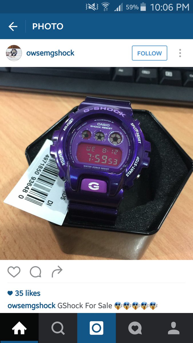 g shock ungu