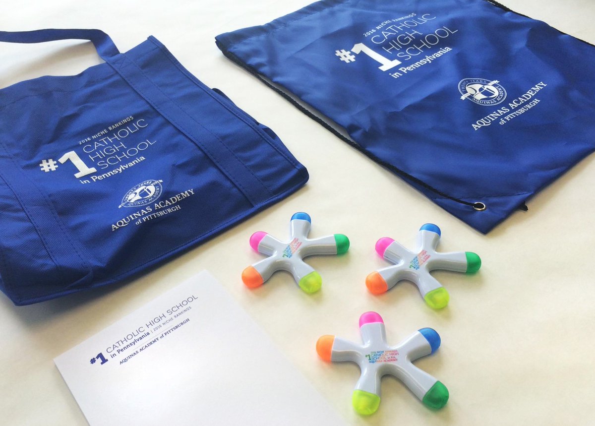 Loving the school pride from our #1 Best Catholic School in PA, <a href="/AquinasAcademy_/">Aquinas Academy</a> Thanks for the swag!