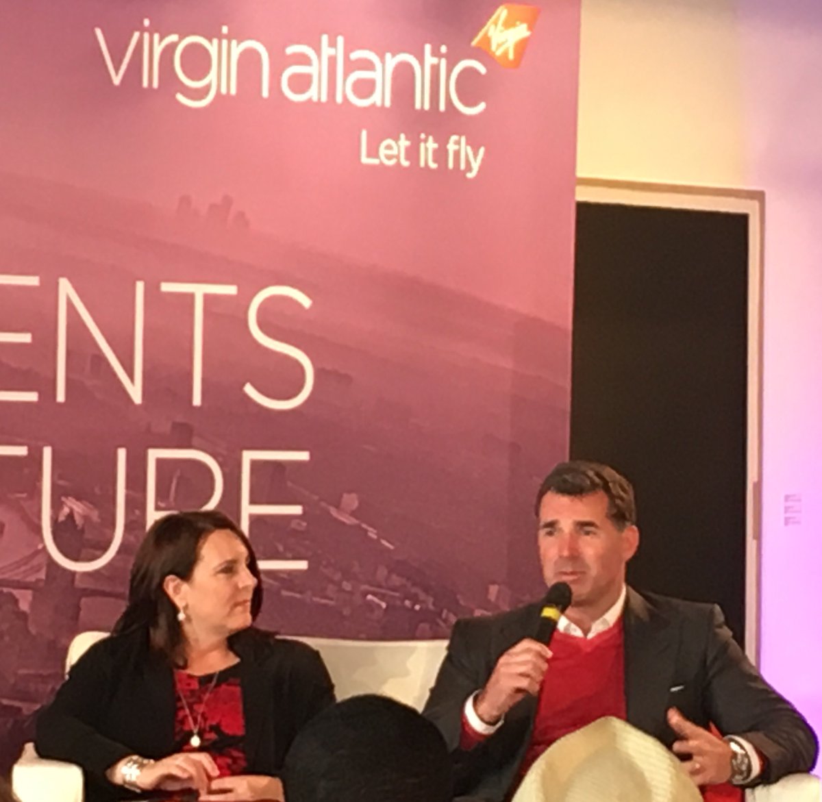ElegantMayhemDC's tweet photo. Inspiring discussion @VirginAtlantic's @richardbranson &amp; @UnderArmour's Kevin Plank at #LetitFlyDC! https://t.co/W7ceAtQJuJ