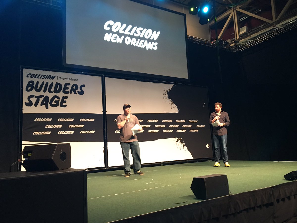 seanh1414's tweet photo. This is my stage! #makerspace #developer #engineer #entrepreneurlife @k4b4a4  #builderstage #collisionconf https://t.co/BjBpULdSYX