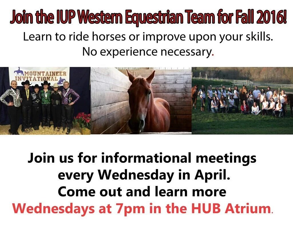 Last meeting tonight at 7pm in the HUB Atrium, come out and learn more about how to join our club. <a href="/AsSeenAtIUP/">AsSeenAtIUP</a>