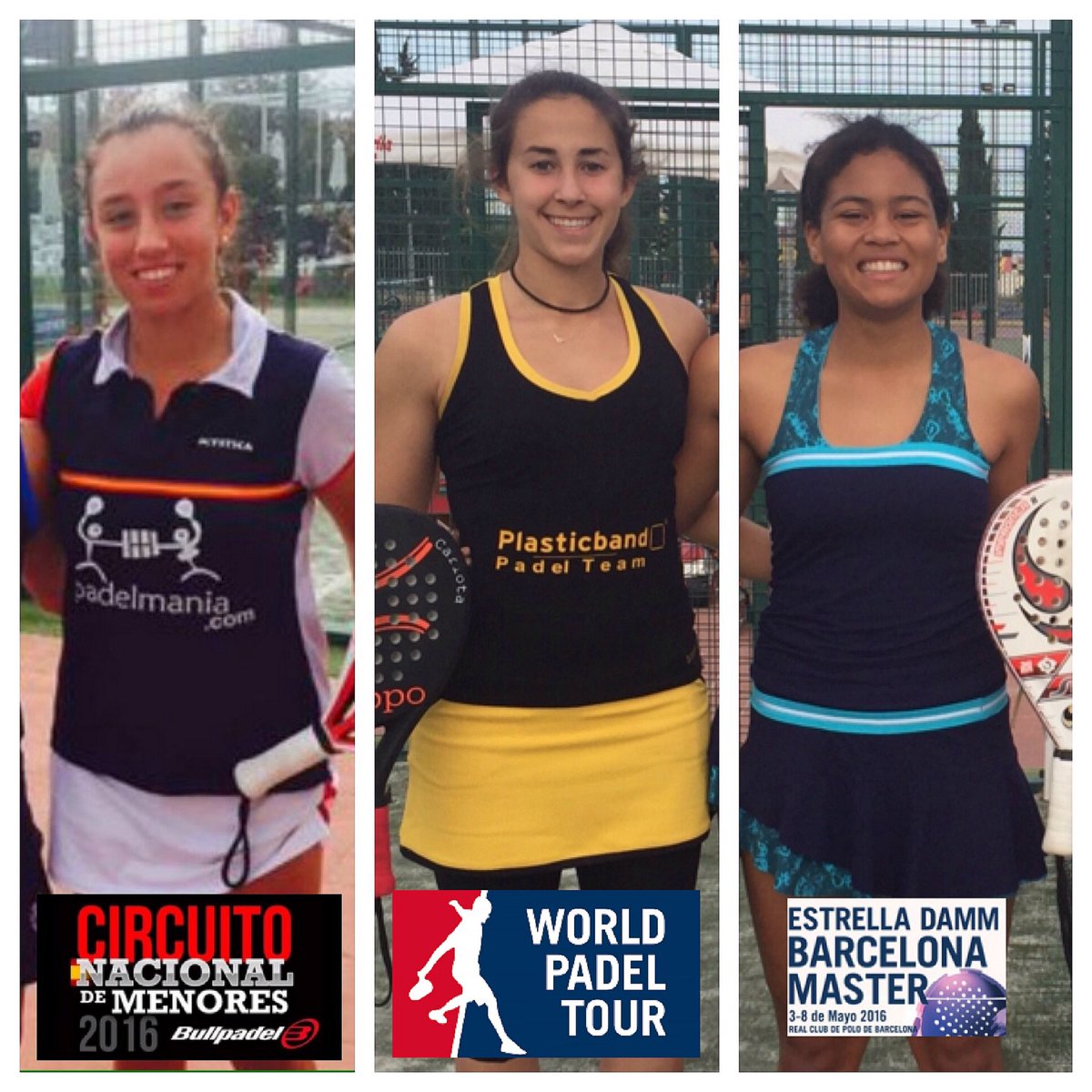 Estos son nuestros representantes en Barcelona MASTER <a href="/WorldPadelTour/">World Padel Tour</a> <a href="/padelfederacion/">Federación Española de Pádel</a>, suerte !!