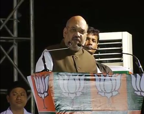BJP4Bengal's tweet photo. Why @MamataOfficial is silent on Saradha Scam - Shri @AmitShah  #AmitShahInKolkata https://t.co/Oesp7otlix