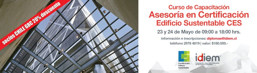 catalogoverde's tweet photo. ATENCIÓN! Curso de Capacitación IDIEM: Asesoría en Certificación Sustentable – CES ---> https://t.co/EQQH7tSHZB https://t.co/2hAKNff0nz