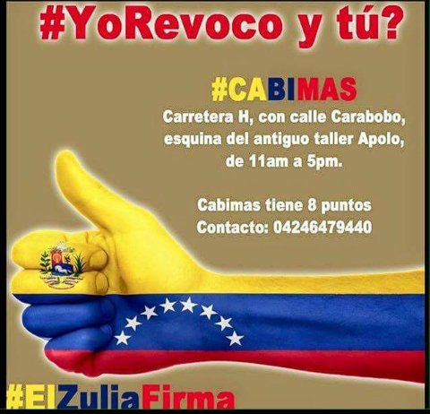 gelsonjhon's tweet photo. Cabimas a firmar por el Revocatorio.. Vamos Venezuela..!! https://t.co/XSJbos8ipa