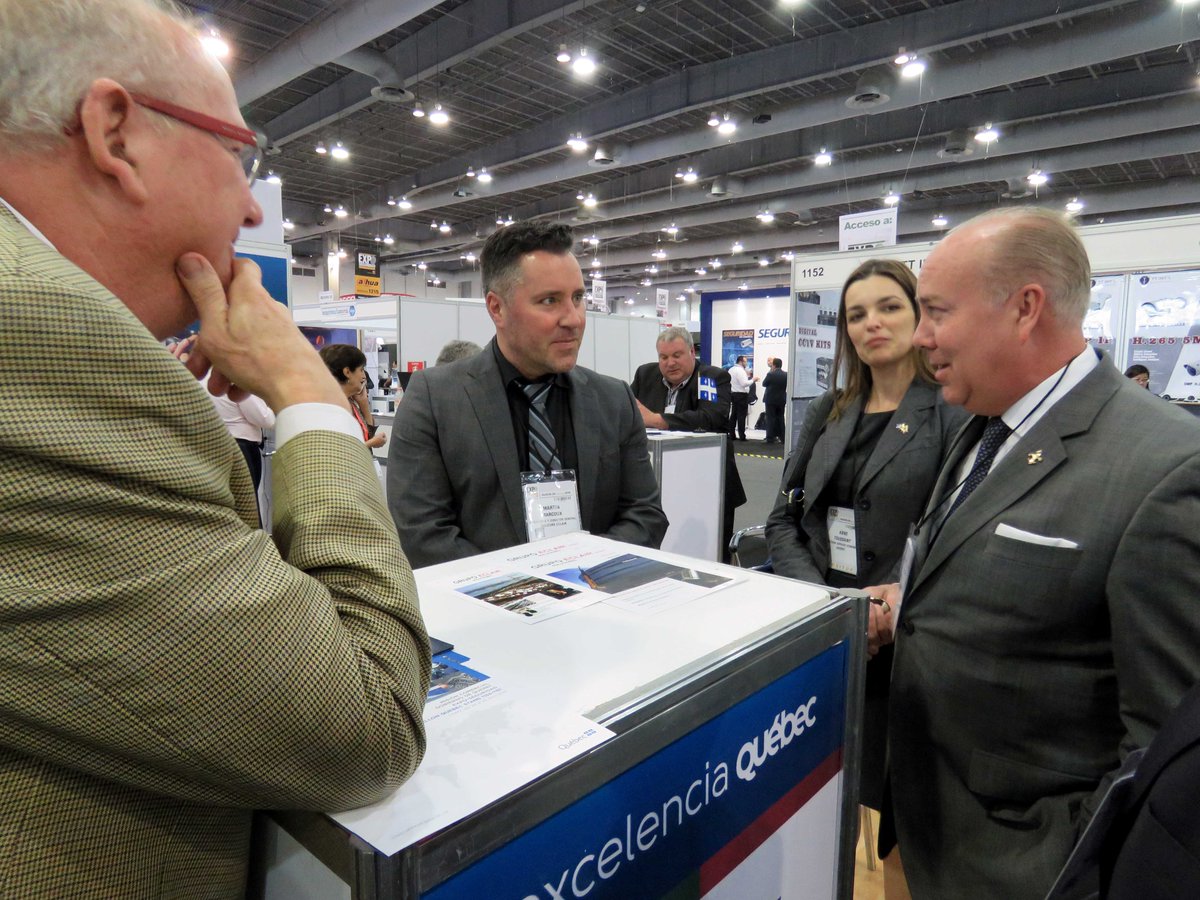 J'ai rencontré hier les #entreprises de la mission commerciale québécoise qui participent à #ExpoSeguridad à #Mexico