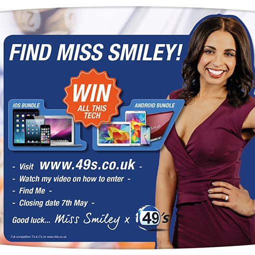 49sdraw's tweet photo. Keep your eyes peeled for #MissSmiley on our site & you could have a chance to win all these tech prizes! GOGOGO! https://t.co/MqvgOH4R4h