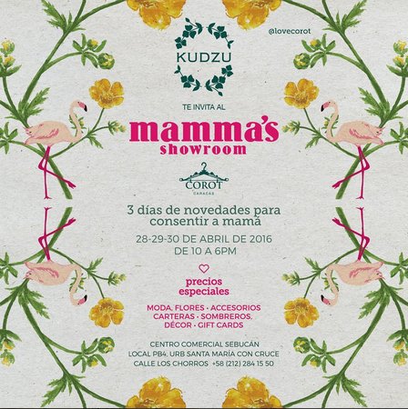 bekudzu's tweet photo. Acompañanos a partir de mañana 28 de abril en el Mamma's Showroom en la  tienda Corot. #BeKudzu #Corot4Mamma https://t.co/e6CxIjf1MO