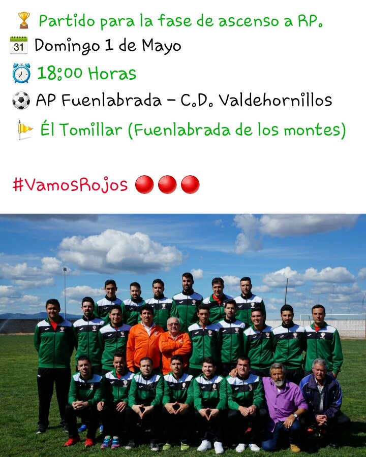 CDValdehornillo's tweet photo. Necesitamos él apoyo de toda nuestra afición, por que sois él jugador N° 12. Todos a Fuenlabrada de los montes. 🔴🔴🔴 https://t.co/Fc21NkKhvi
