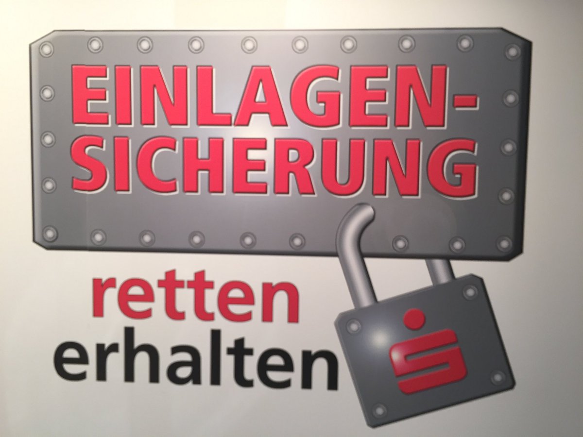 Für den Erhalt der Einlagensicherung unterschreiben. Direkt gegenüber dem Info-Point bei ver.di. #Sparkassentag