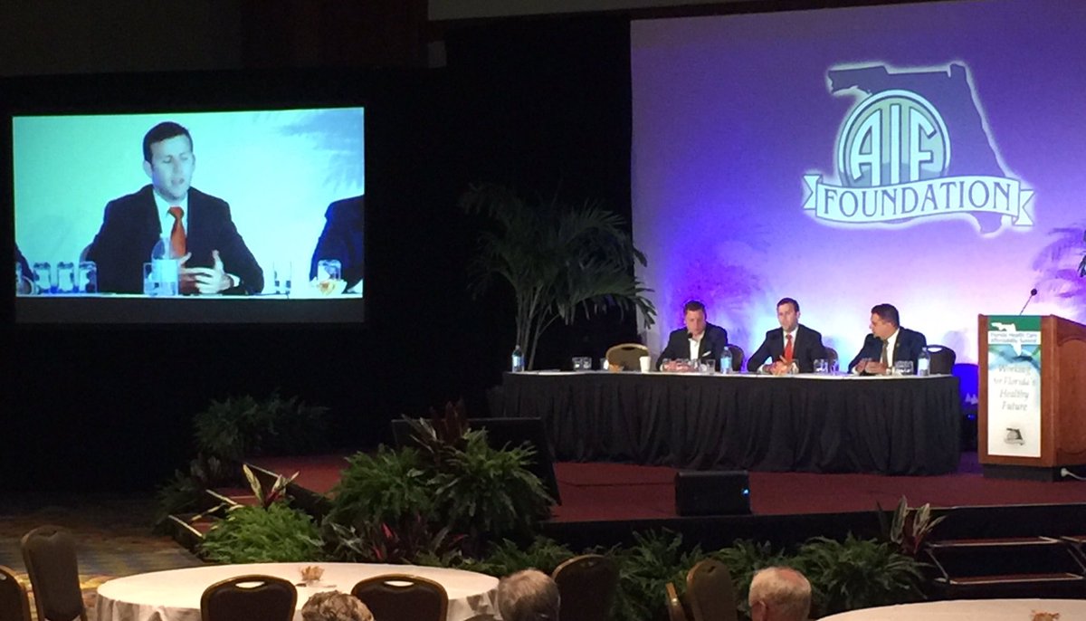 HealthCareFL's tweet photo. Rep @ChrisSprowls encourages increased access to health care at the #FAIFSummit #sayfie #flapol #politicofl https://t.co/DrElZkknsR