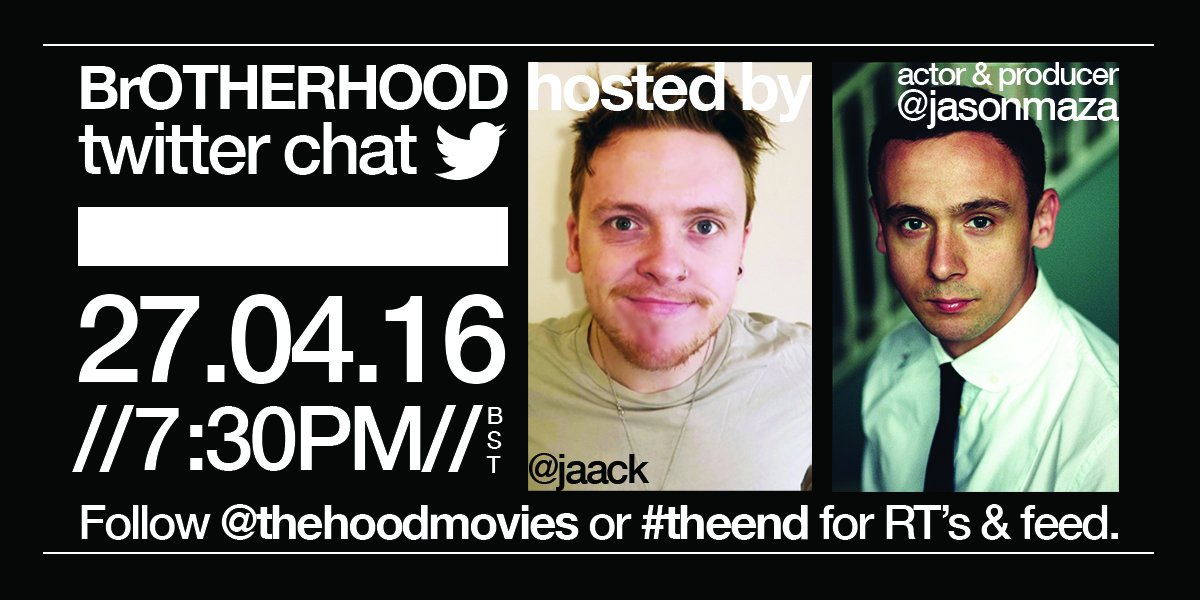 TheHoodMovies's tweet photo. Change of plan - #TwitterChat tonight starts at 7:30PM TONIGHT! 

Hope to see you there with @JasonMaza and @Jaack https://t.co/pbu9UaeYw5