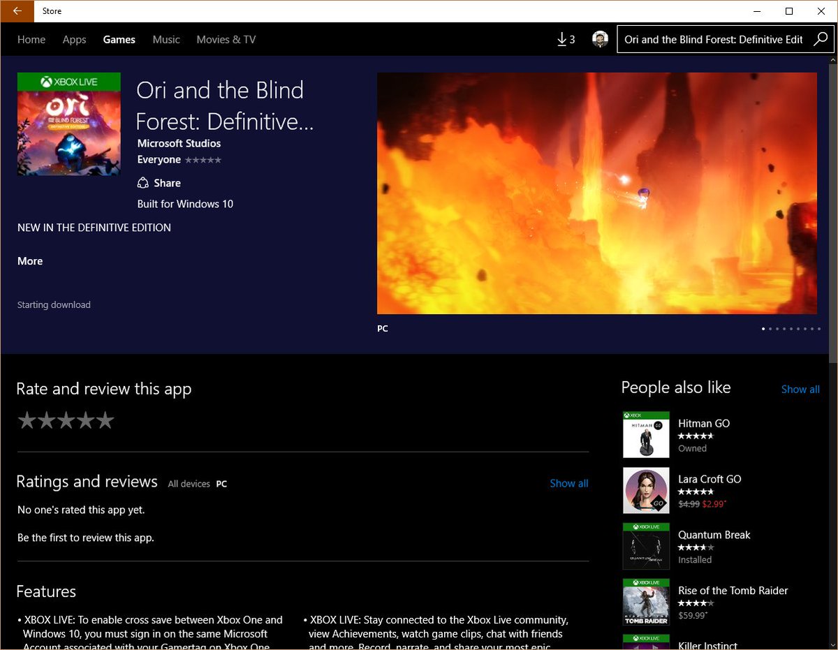 RippenJam's tweet photo. Downloading #OriandtheBlindForest 
#PCGAMING https://t.co/P6ZEHn9aqF