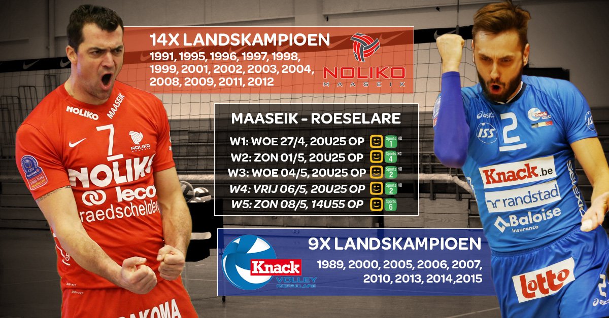 Wie kroont zich tot volleybalkampioen van België? 👑