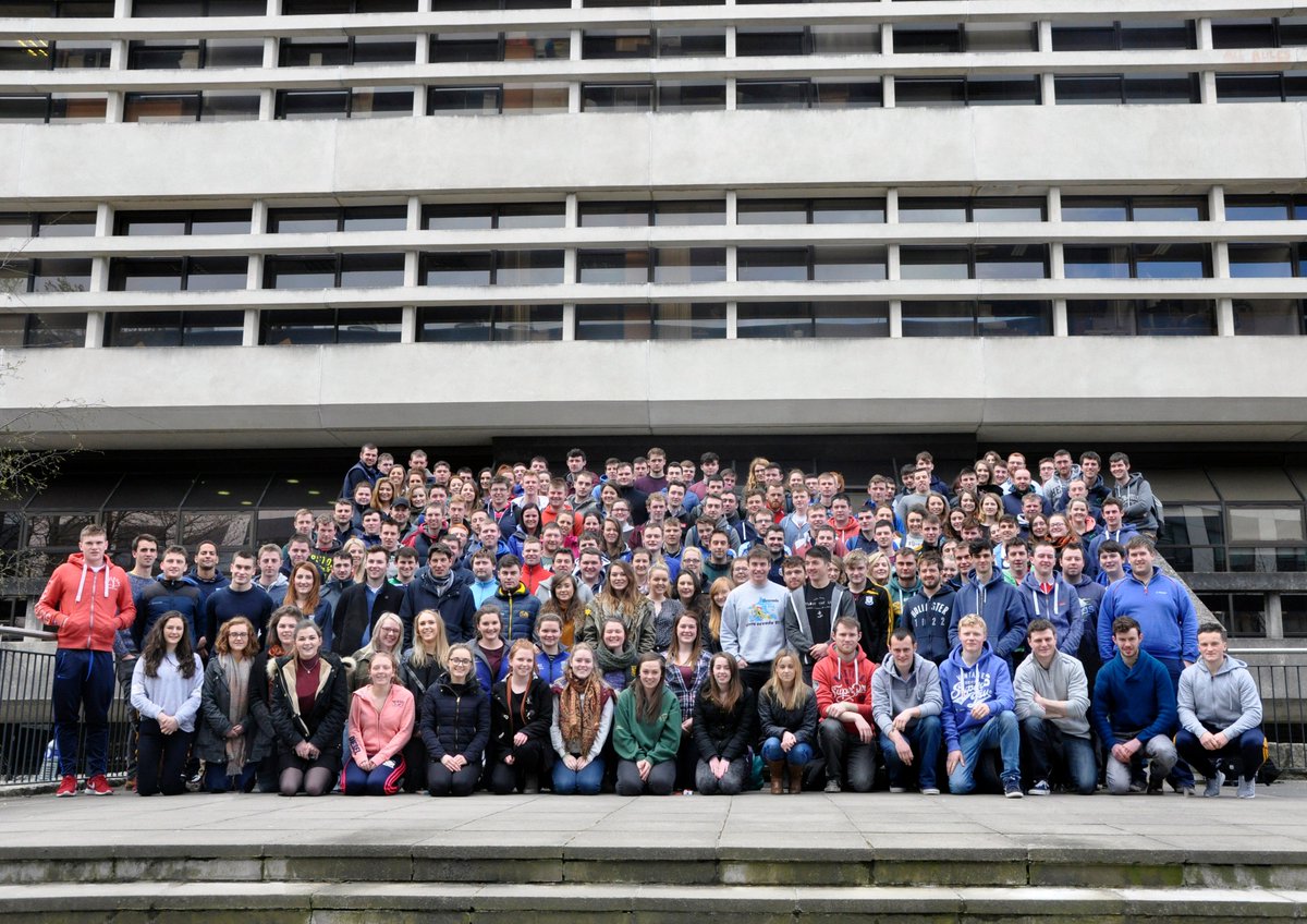 ucdagfood's tweet photo. Final year Ags, Foodies &amp; Hum Nuts gather on the steps of @ucdagfood for the last time as a year group #IamUCD https://t.co/i44A3ITXrM